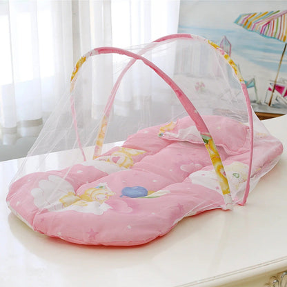 Anti-Mosquito Baby Bed & Pillow | Foldable & Easy To Carry - Babyplay, Where Joyful Moments Begin! Baby Play Babyplay, Where Joyful Moments Begin!