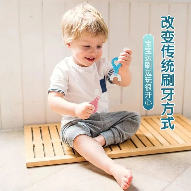 U-Shaped Baby Silicone Toothbrush | Premium Quality - Babyplay, Where Joyful Moments Begin! Baby Play Babyplay, Where Joyful Moments Begin!