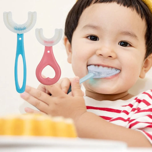 U-Shaped Baby Silicone Toothbrush | Premium Quality - Babyplay, Where Joyful Moments Begin! Baby Play Babyplay, Where Joyful Moments Begin!