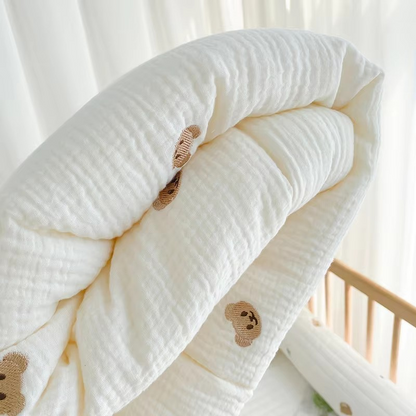 Soft Cotton Baby Blanket 🐻🌼 - BabyPlay | Where Joyful Moments Begin!