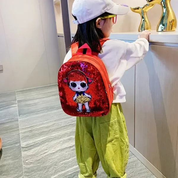 Baby Girls Mini Doll Glitter Backpack | Premium Quality - Babyplay, Where Joyful Moments Begin! Baby Play Babyplay, Where Joyful Moments Begin!