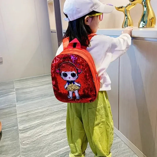 Baby Girls Mini Doll Glitter Backpack | Premium Quality - Babyplay, Where Joyful Moments Begin! Baby Play Babyplay, Where Joyful Moments Begin!