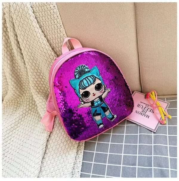 Baby Girls Mini Doll Glitter Backpack | Premium Quality - Babyplay, Where Joyful Moments Begin! Baby Play Babyplay, Where Joyful Moments Begin!