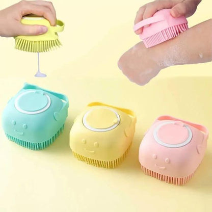 Soft Silicone Baby Bath Brush (Dirt Remover & Scrub) - Babyplay, Where Joyful Moments Begin! Baby Play Babyplay, Where Joyful Moments Begin!